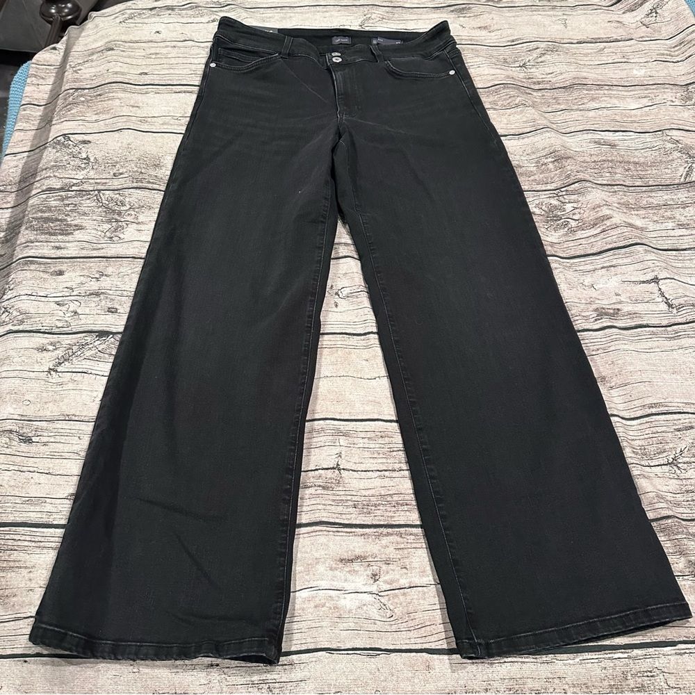 NWT J. Jill High Rise Full Leg Jeans in Washed Black Size 12